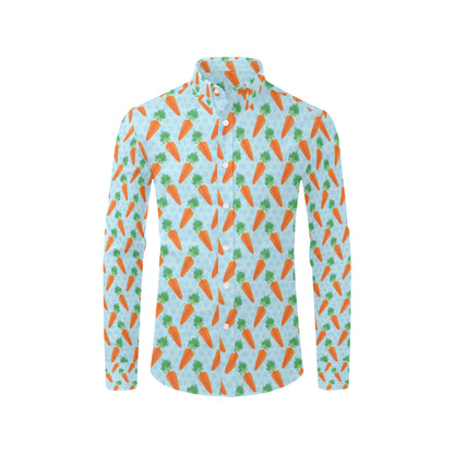 Carrot Pattern Print Design 01 Men's Long Sleeve Shirt