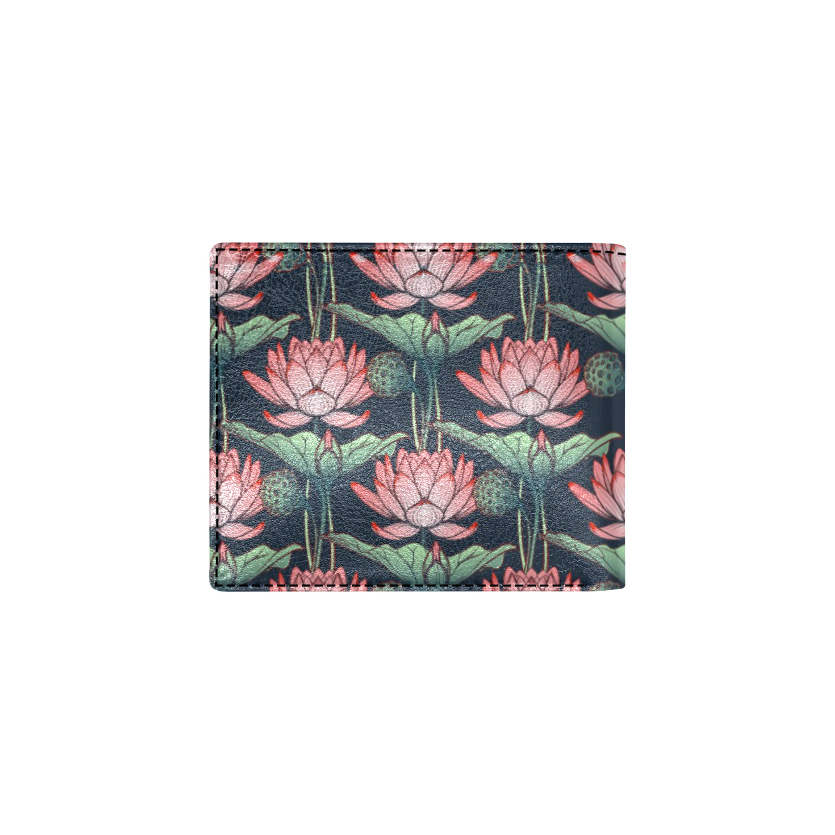 Water Lily Pattern Print Design WL03 Men's ID Card Wallet