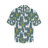Llama Cactus Pattern Print Design 03 Men's Hawaiian Shirt