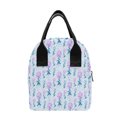 Lilac Pattern Print Design LI05 Insulated Lunch Bag