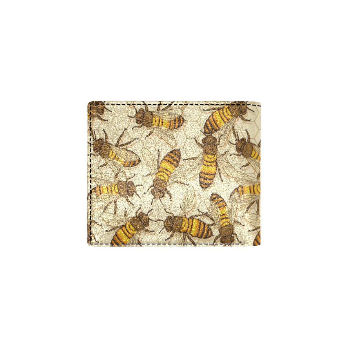 Bee Pattern Print Design BEE05 Men's ID Card Wallet