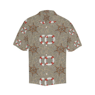 Nautical Pattern Print Design A02 Men's Hawaiian Shirt