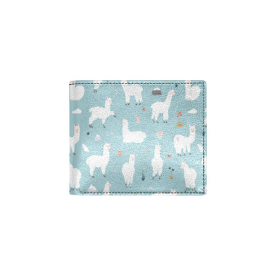 Alpaca Pattern Print Design 02 Men's ID Card Wallet