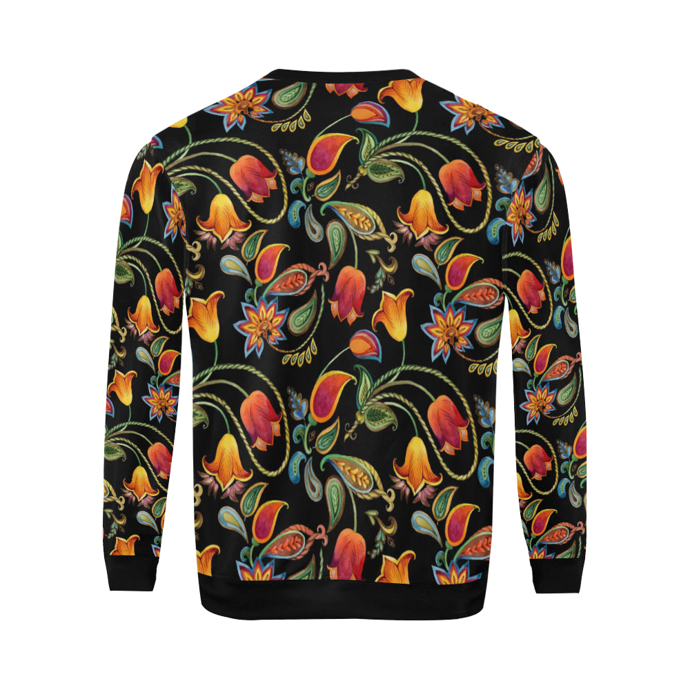 Tulip Boho Pattern Print Design TP09 Men Long Sleeve Sweatshirt