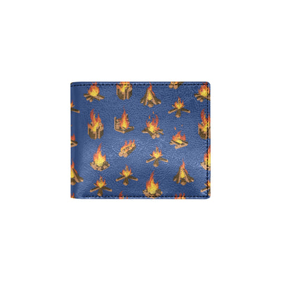 Campfire Pattern Print Design 03 Men's ID Card Wallet