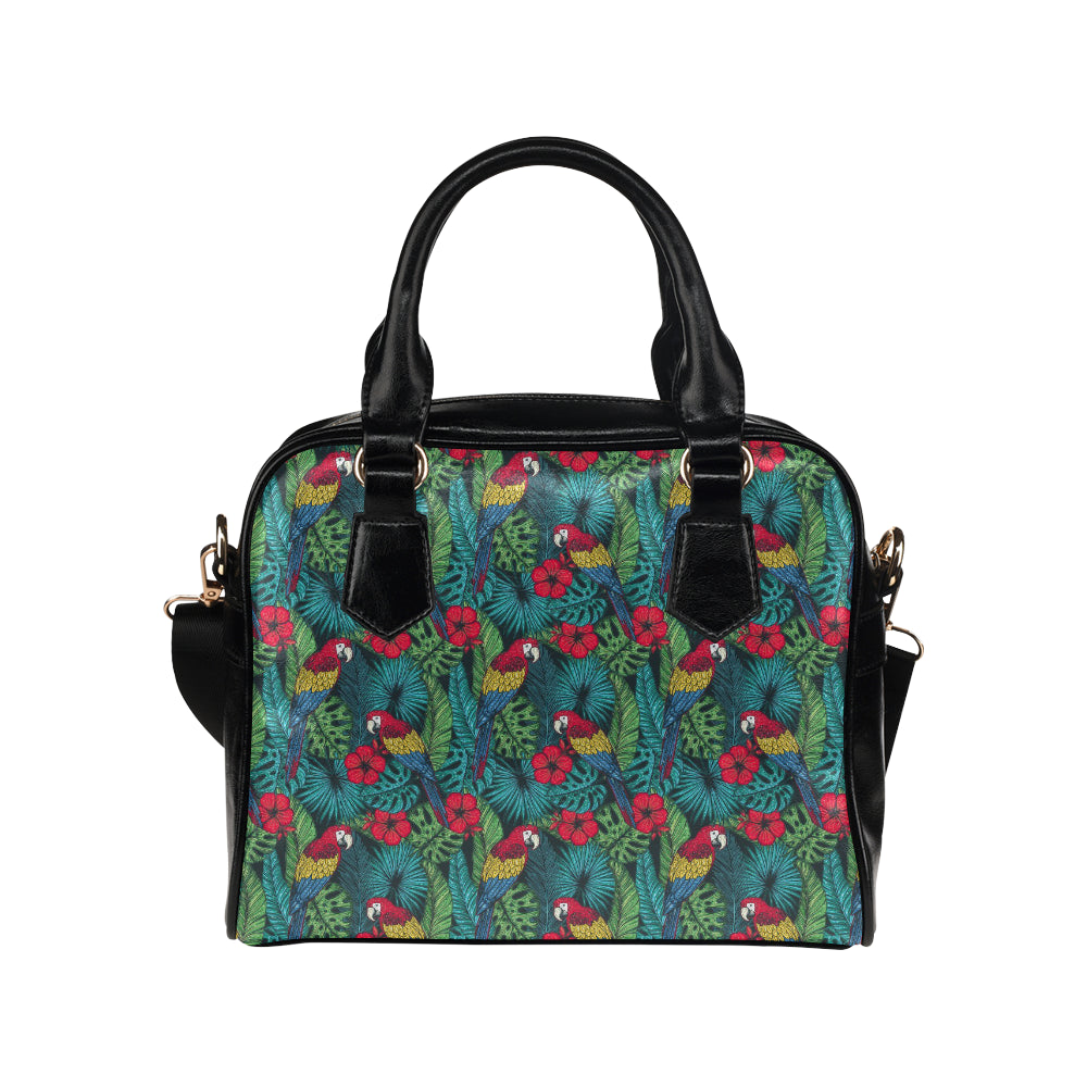 Parrot Pattern Print Design A05 Shoulder Handbag