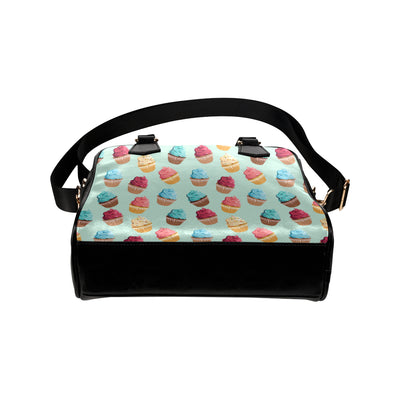 Cupcake Pattern Print Design 01 Shoulder Handbag