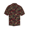 Microphone Skull Rose Pattern Print Design 02 Men's Hawaiian Shirt