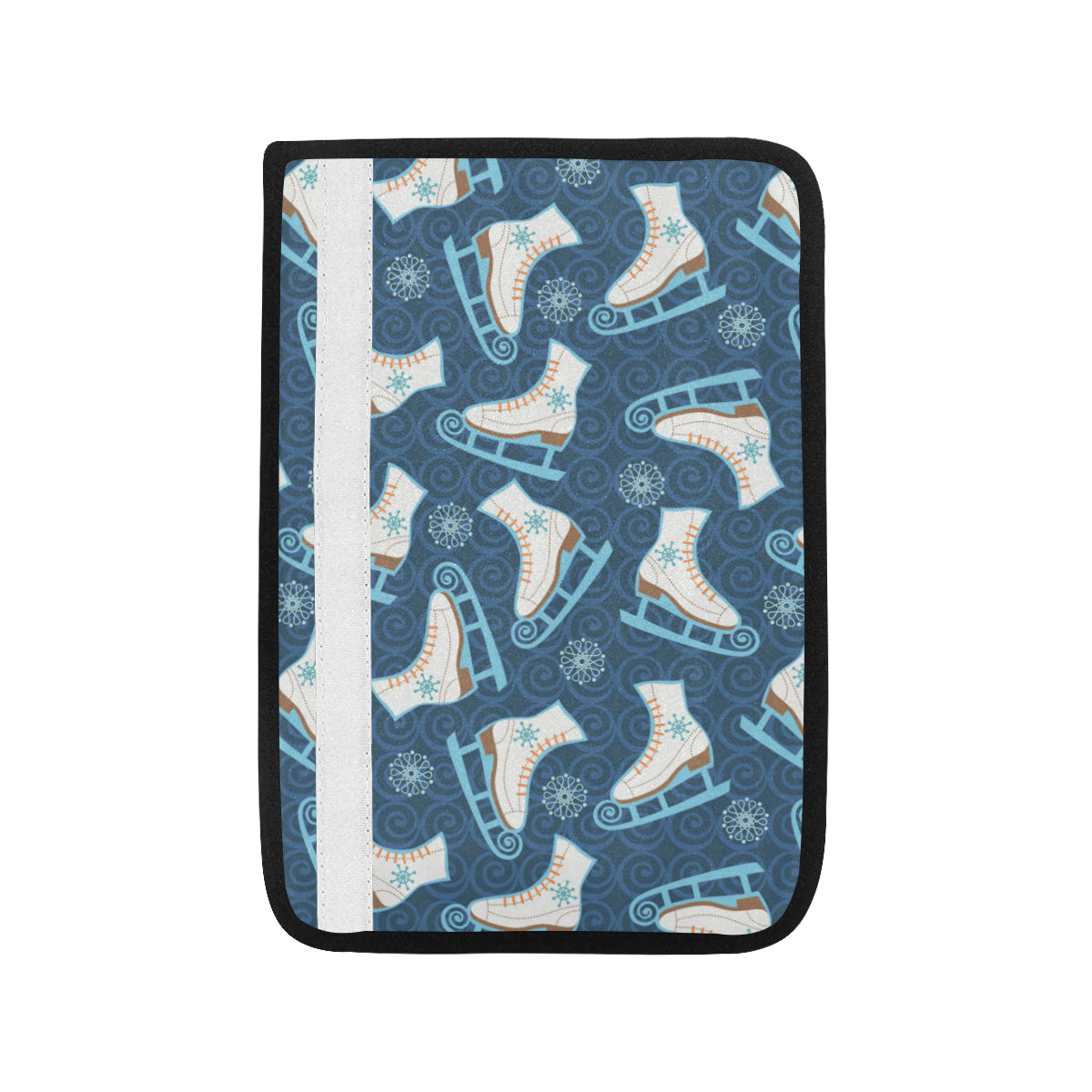 Ice Skate Pattern Print Design 01 Car Seat Belt Cover