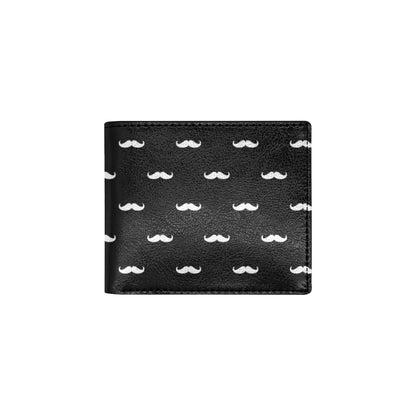 Mustache Pattern Print Design A04 Men's ID Card Wallet