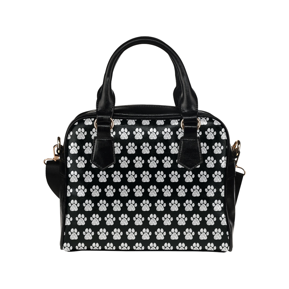 Paw Pattern Print Design A02 Shoulder Handbag