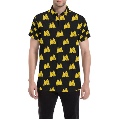 Nachos Pattern Print Design A02 Men's Short Sleeve Button Up Shirt