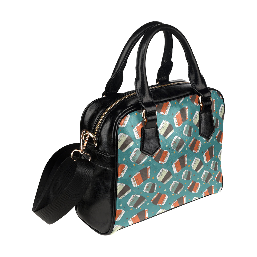 Accordion Pattern Print Design 02 Shoulder Handbag
