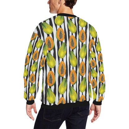 Papaya Pattern Print Design PP01 Men Long Sleeve Sweatshirt