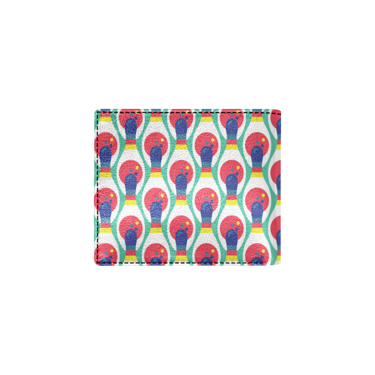Bowling Pattern Print Design 05 Men's ID Card Wallet