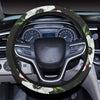 Anemone Pattern Print Design AM07 Steering Wheel Cover with Elastic Edge