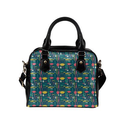 Cooking Kitchen Tools Pattern Print Design 01 Shoulder Handbag