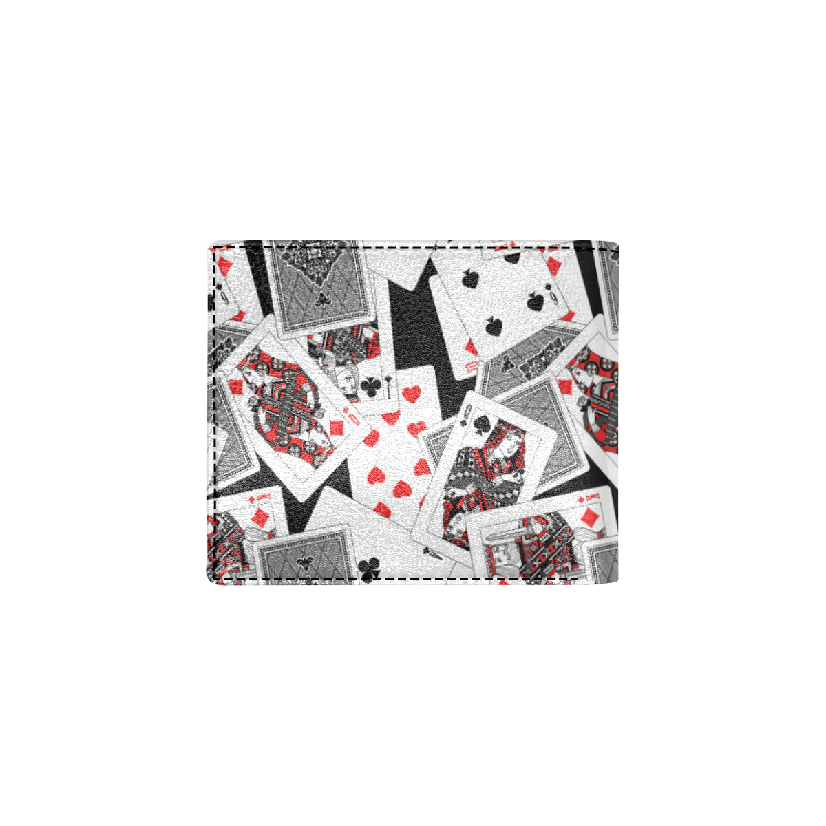Poker Cards Pattern Print Design A04 Men's ID Card Wallet