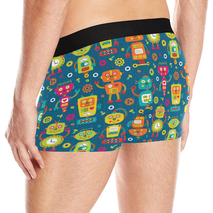 Robot Pattern Print Design A04 Men's Boxer Briefs
