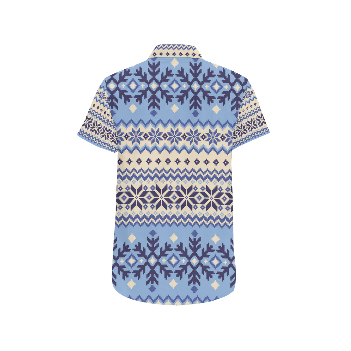 Nordic Pattern Print Design A03 Men's Short Sleeve Button Up Shirt