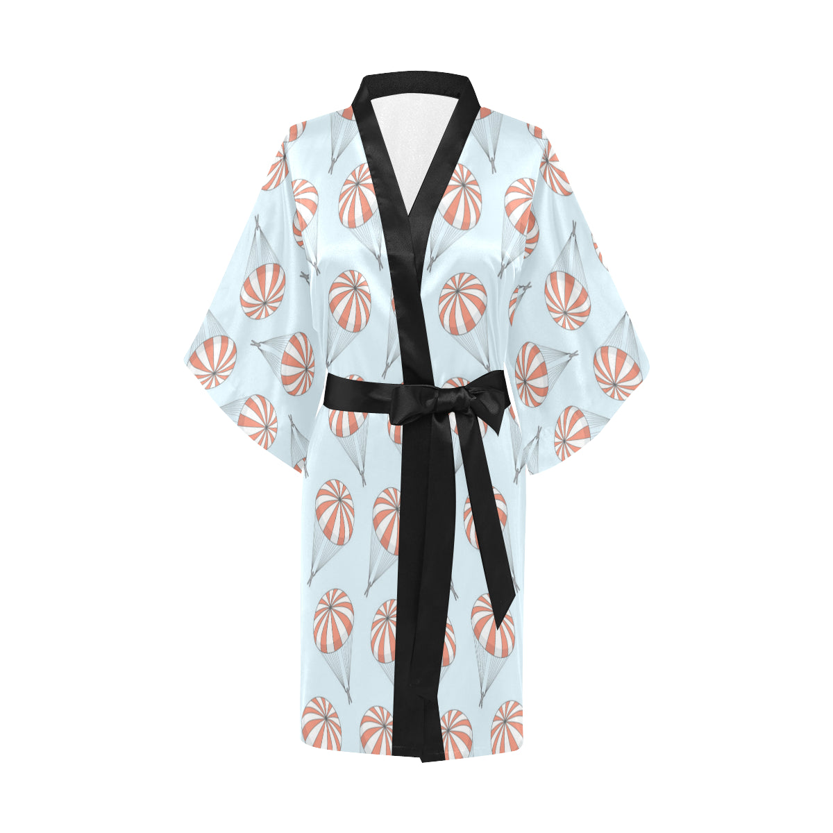 Skydiving Pattern Print Design 01 Women's Short Kimono