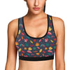 Elm Leave Colorful Print Pattern Sports Bra