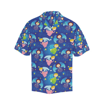 Angel Little Pattern Print Design 02 Men's Hawaiian Shirt