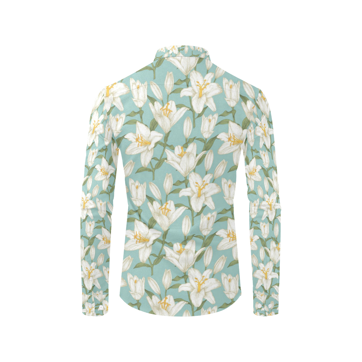 Lily Pattern Print Design LY09 Men's Long Sleeve Shirt
