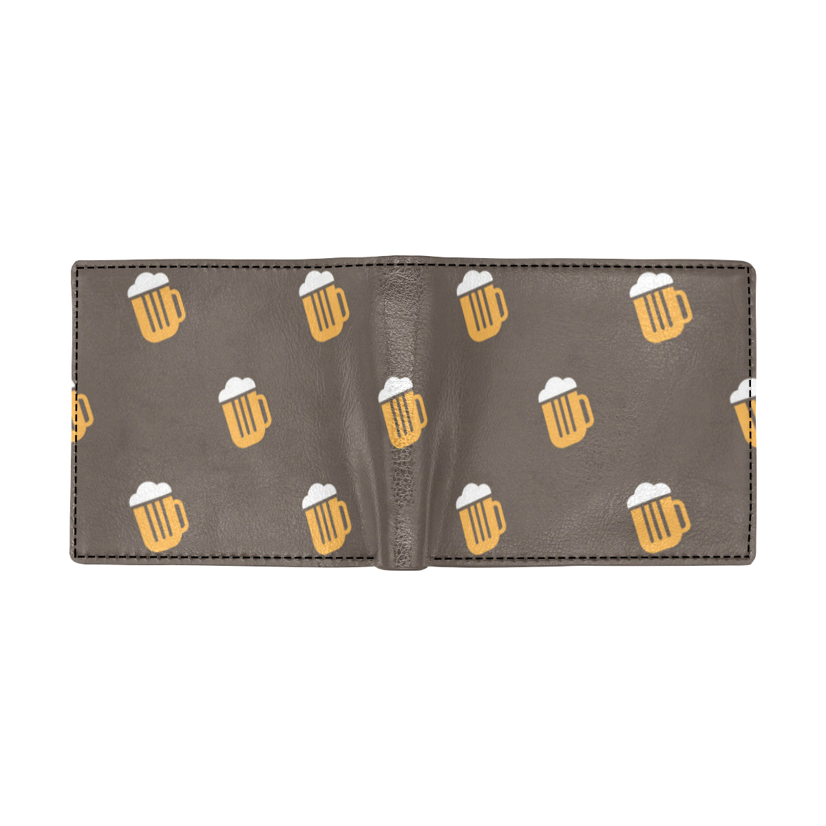 Beer Pattern Print Design 01 Men's ID Card Wallet