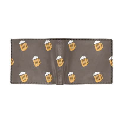 Beer Pattern Print Design 01 Men's ID Card Wallet