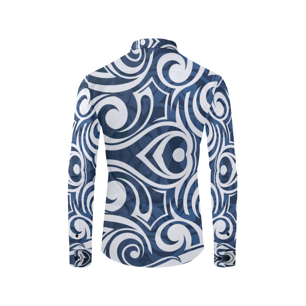 Maori Pattern Print Design 01 Men's Long Sleeve Shirt
