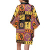 African Pattern Print Design 02 Women's Short Kimono