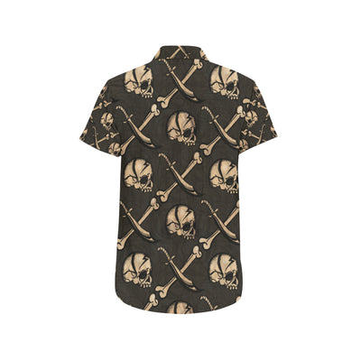 Pirate Pattern Print Design A03 Men's Short Sleeve Button Up Shirt