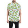 Cantaloupe Pattern Print Design 02 Men's Short Sleeve Button Up Shirt