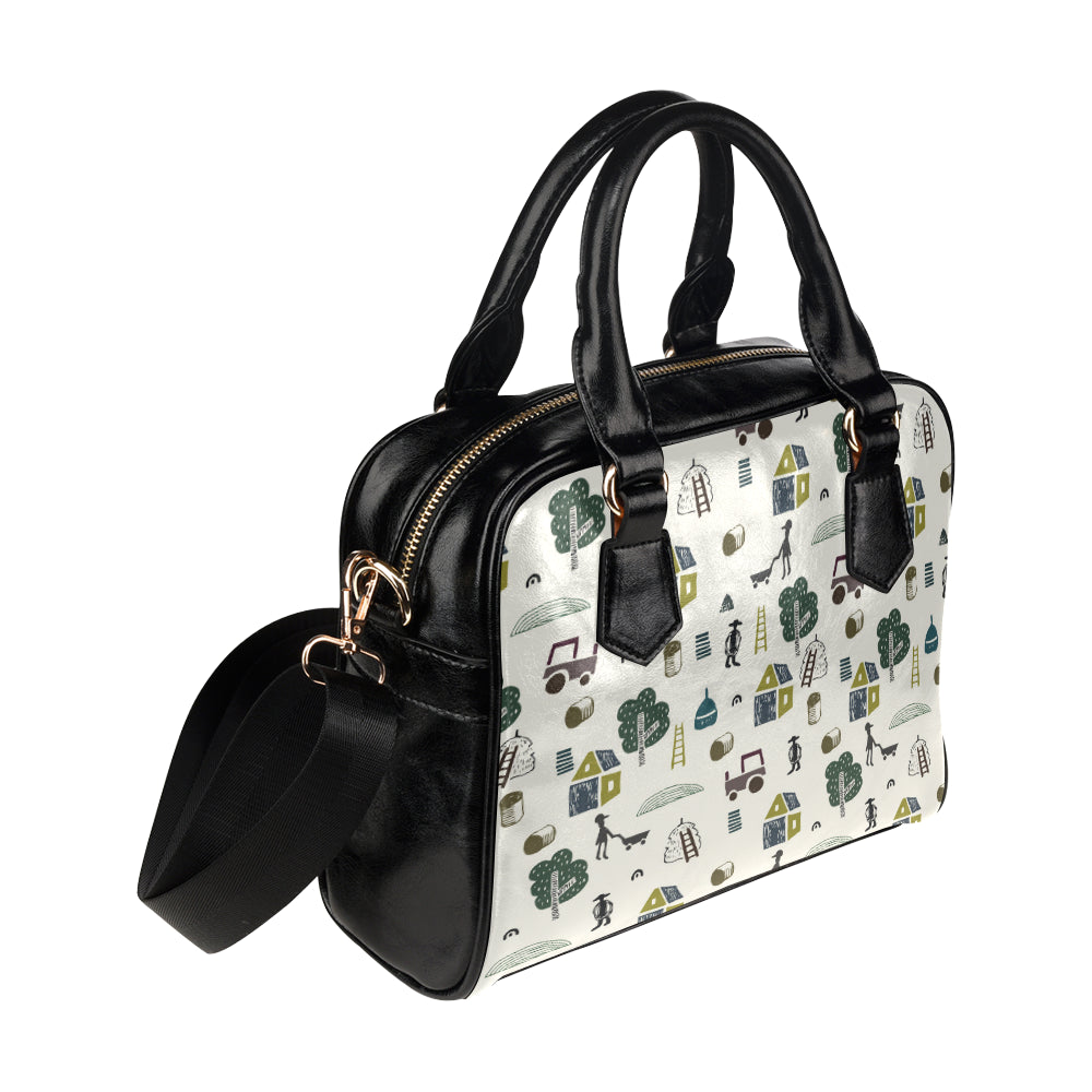 Agricultural Farm Print Design 01 Shoulder Handbag