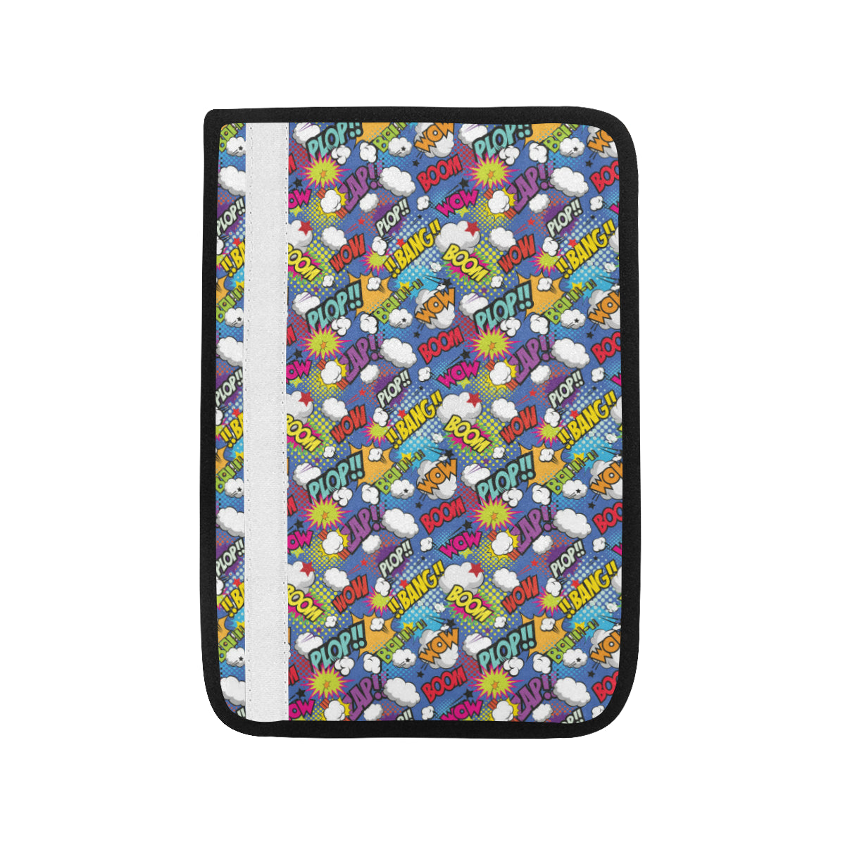 Comic Book Pattern Print Design 02 Car Seat Belt Cover
