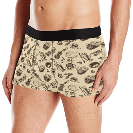 Coffee Pattern Print Design 05 Men's Boxer Briefs