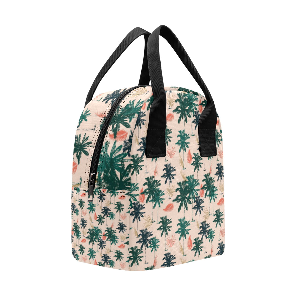 Palm Tree Pattern Print Design PT014 Insulated Lunch Bag