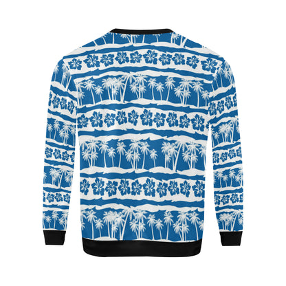 Hawaiian Themed Pattern Print Design H021 Men Long Sleeve Sweatshirt