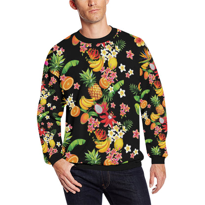Tropical Fruits Pattern Print Design TF02 Men Long Sleeve Sweatshirt