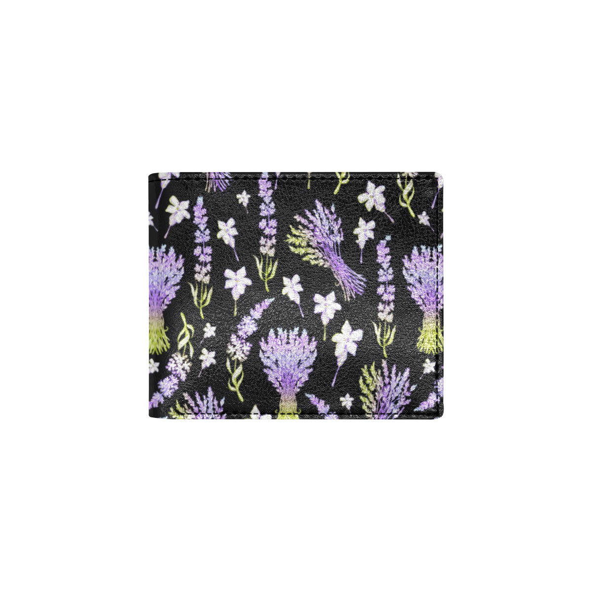 Lavender Pattern Print Design LV04 Men's ID Card Wallet