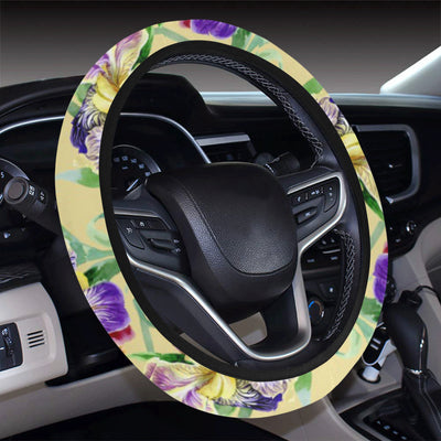 Iris Pattern Print Design IR06 Steering Wheel Cover with Elastic Edge