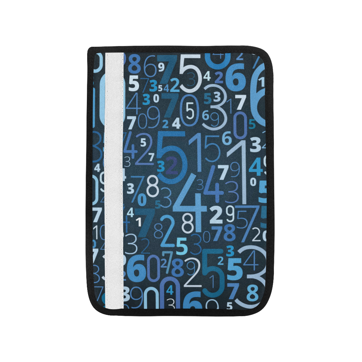 Number Pattern Print Design A02 Car Seat Belt Cover