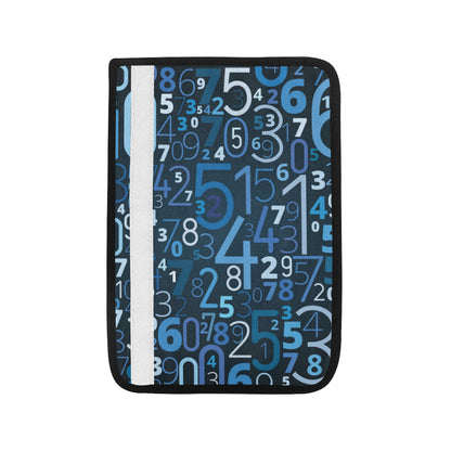 Number Pattern Print Design A02 Car Seat Belt Cover