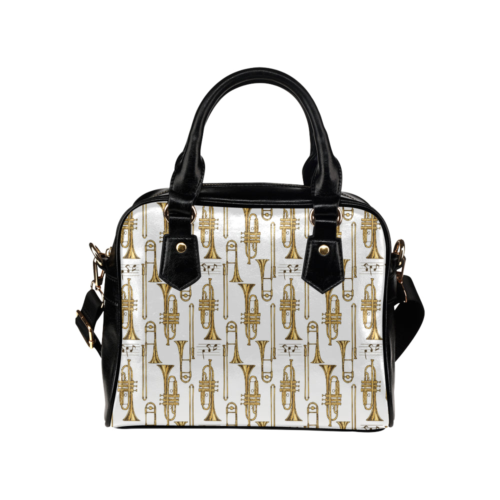 Trombone Pattern Print Design 04 Shoulder Handbag