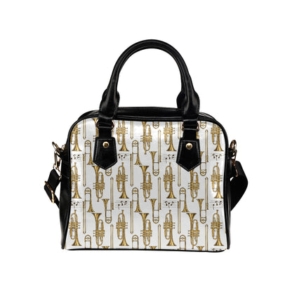 Trombone Pattern Print Design 04 Shoulder Handbag