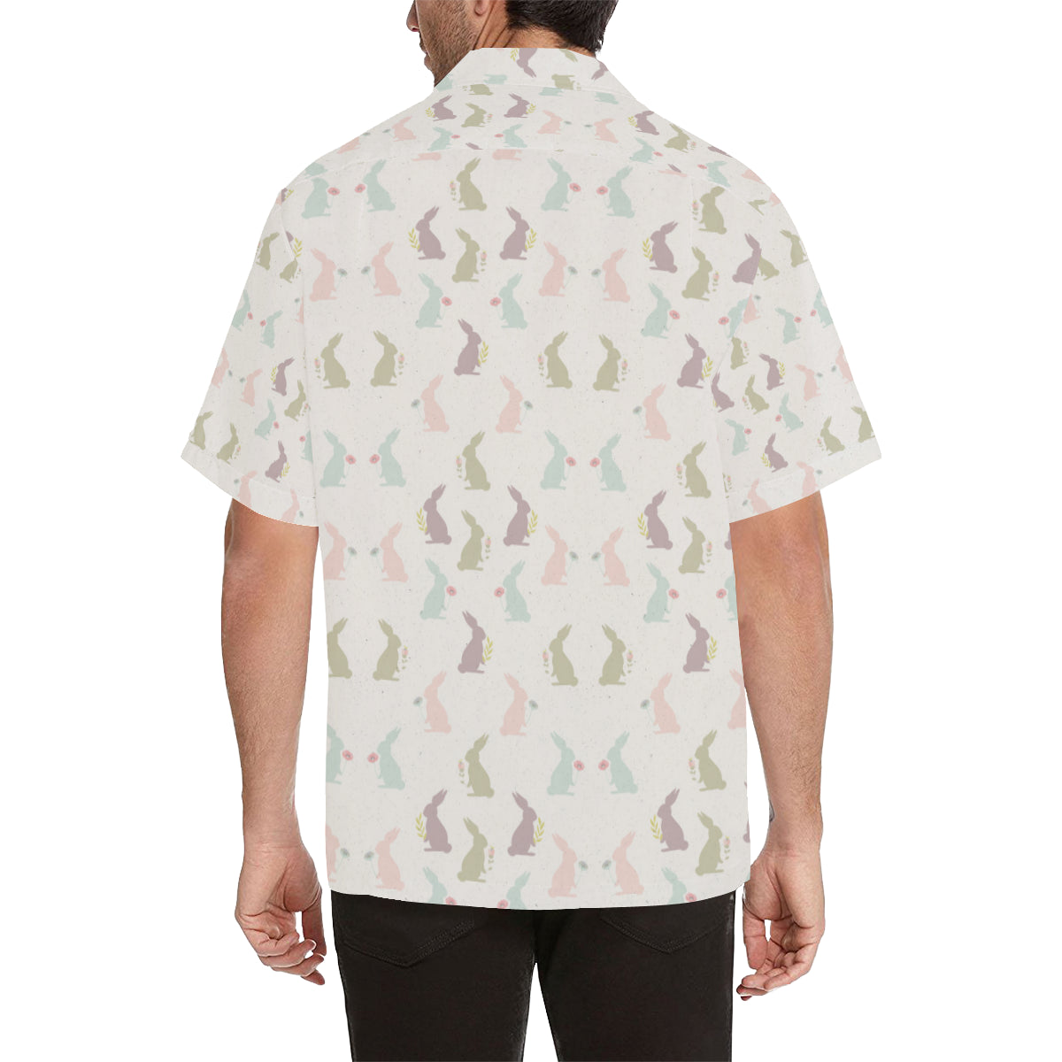 Bunny Pattern Print Design 05 Men's Hawaiian Shirt