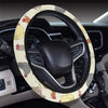 Chicken Pattern Print Design 05 Steering Wheel Cover with Elastic Edge