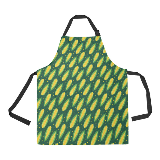 Corn Pattern Print Design 03 Apron with Pocket