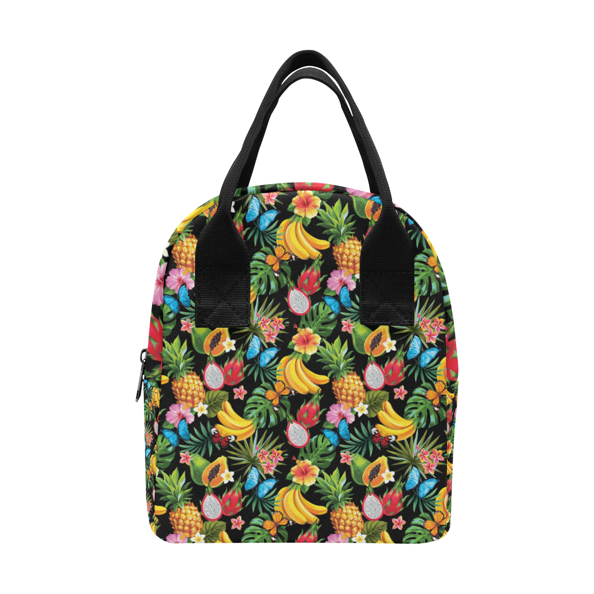 Tropical Fruits Pattern Print Design TF04 Insulated Lunch Bag